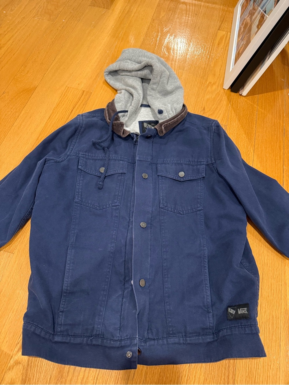 Vans Navy Jacket with Gray Hood